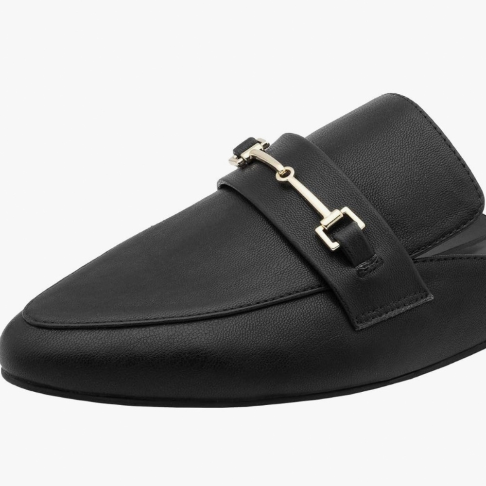 DREAM PAIRS Flat Mules Pointed Toe Backless Loafer